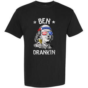 Ben Drankin 4th Of July Benjamin Franklin Usa Flag Garment-Dyed Heavyweight T-Shirt