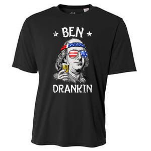 Ben Drankin 4th Of July Benjamin Franklin Usa Flag Cooling Performance Crew T-Shirt