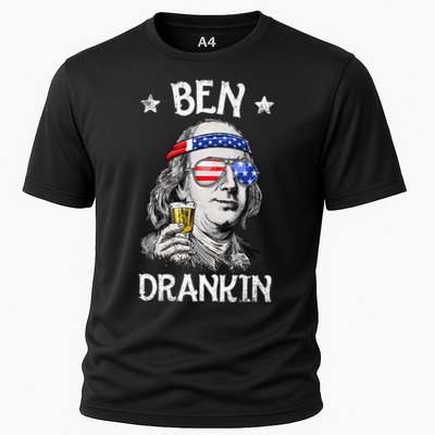 Ben Drankin 4th Of July Benjamin Franklin Usa Flag Performance Shirt