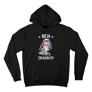 Ben Drankin 4th Of July Benjamin Franklin Usa Flag Hoodie