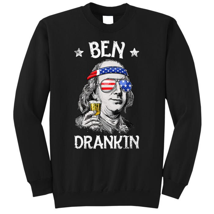 Ben Drankin 4th Of July Benjamin Franklin Usa Flag Sweatshirt