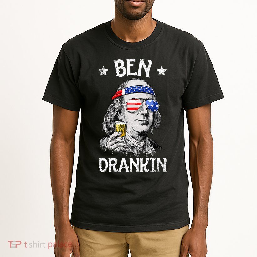 Ben Drankin 4th Of July Benjamin Franklin Usa Flag Tall T-Shirt