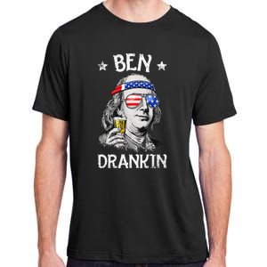 Ben Drankin 4th Of July Benjamin Franklin Usa Flag Adult ChromaSoft Performance T-Shirt