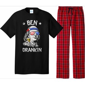 Ben Drankin 4th Of July Benjamin Franklin Usa Flag Pajama Set