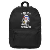 Ben Drankin 4th Of July Benjamin Franklin Usa Flag 16 in Basic Backpack