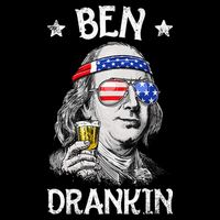 Ben Drankin 4th Of July Benjamin Franklin Usa Flag 16 in Basic Backpack