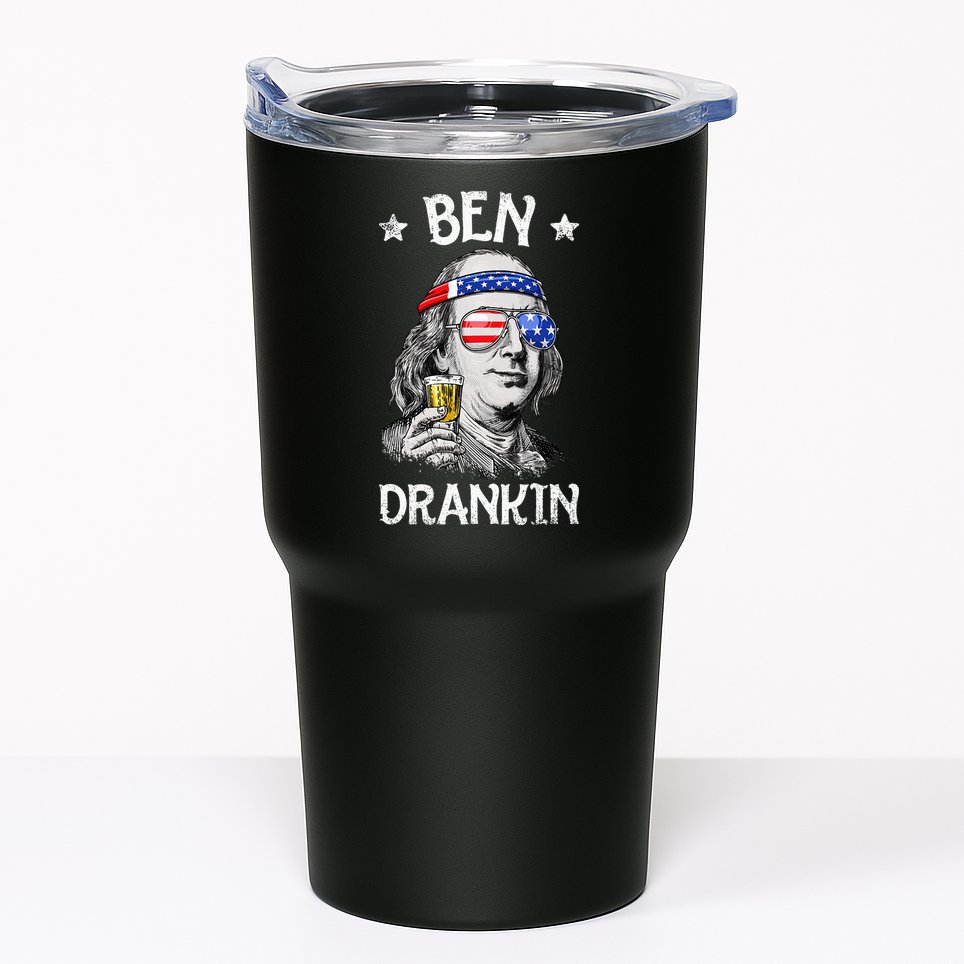 Ben Drankin 4th Of July Benjamin Franklin Usa Flag Tumbler
