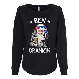 Ben Drankin 4th Of July Benjamin Franklin Usa Flag Womens California Wash Sweatshirt