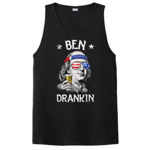 Ben Drankin 4th Of July Benjamin Franklin Usa Flag PosiCharge Competitor Tank