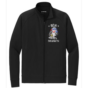 Ben Drankin 4th Of July Benjamin Franklin Usa Flag Stretch Full-Zip Cadet Jacket