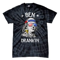 Ben Drankin 4th Of July Benjamin Franklin Usa Flag Tie-Dye T-Shirt