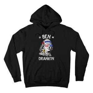 Ben Drankin 4th Of July Benjamin Franklin Usa Flag Tall Hoodie