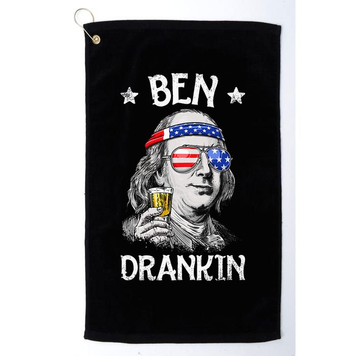 Ben Drankin 4th Of July Benjamin Franklin Usa Flag Golf Towel