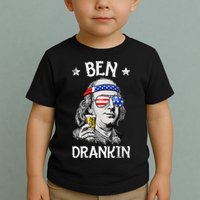 Ben Drankin 4th Of July Benjamin Franklin Usa Flag Toddler T-Shirt