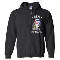 Ben Drankin 4th Of July Benjamin Franklin Usa Flag Full Zip Hoodie