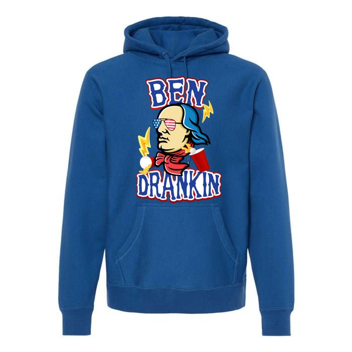 Ben Drankin 4th Of July Funny Beer Ing Beer Pong Top Funny Gift Premium Hoodie