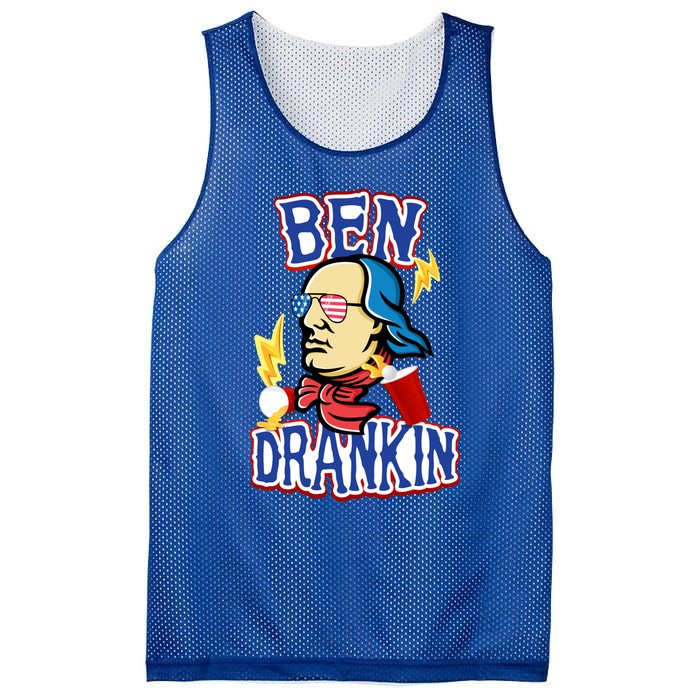 Ben Drankin 4th Of July Funny Beer Ing Beer Pong Top Funny Gift Mesh Reversible Basketball Jersey Tank