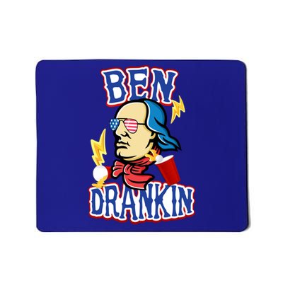 Ben Drankin 4th Of July Funny Beer Ing Beer Pong Top Funny Gift Mousepad