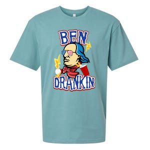 Ben Drankin 4th Of July Funny Beer Ing Beer Pong Top Funny Gift Sueded Cloud Jersey T-Shirt