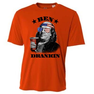 Ben Drankin 4th Of July Funny Usa Franklin Ing Gift Cooling Performance Crew T-Shirt