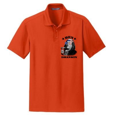 Ben Drankin 4th Of July Funny Usa Franklin Ing Gift Dry Zone Grid Polo