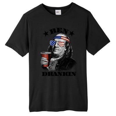 Ben Drankin 4th Of July Funny Usa Franklin Ing Gift Tall Fusion ChromaSoft Performance T-Shirt