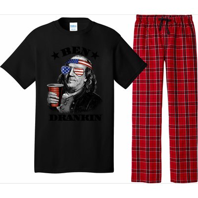 Ben Drankin 4th Of July Funny Usa Franklin Ing Gift Pajama Set