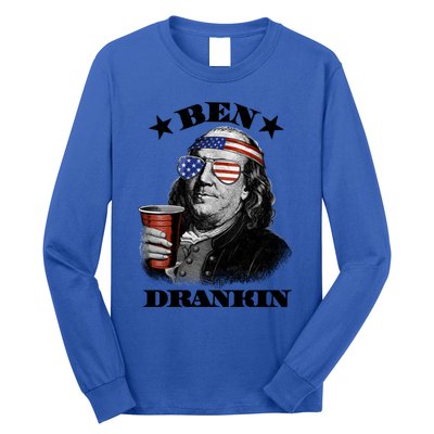 Ben Drankin 4th Of July Funny Usa Franklin Ing Gift Long Sleeve Shirt