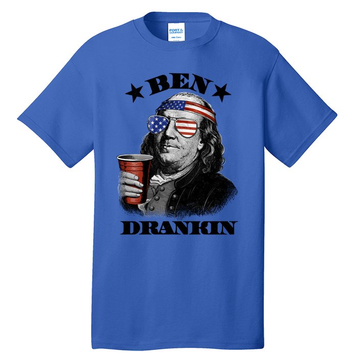 Ben Drankin 4th Of July Funny Usa Franklin Ing Gift Tall T-Shirt