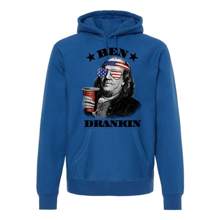 Ben Drankin 4th Of July Funny Usa Franklin Ing Gift Premium Hoodie