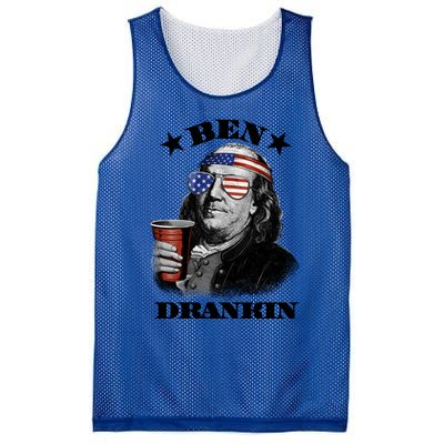 Ben Drankin 4th Of July Funny Usa Franklin Ing Gift Mesh Reversible Basketball Jersey Tank