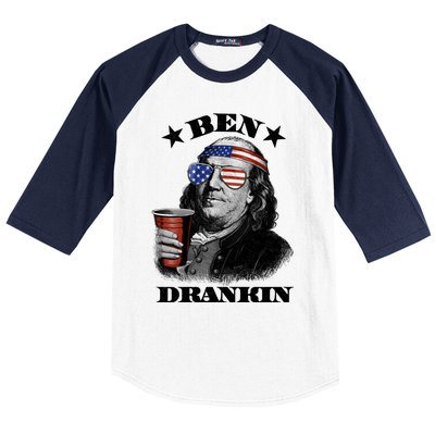 Ben Drankin 4th Of July Funny Usa Franklin Ing Gift Baseball Sleeve Shirt