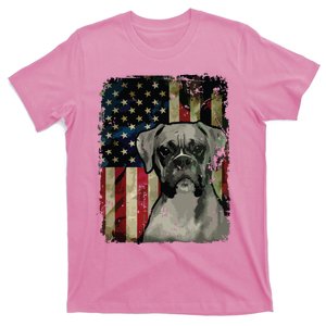 Boxer Dog 4th Of July American Flag Patriotic T-Shirt