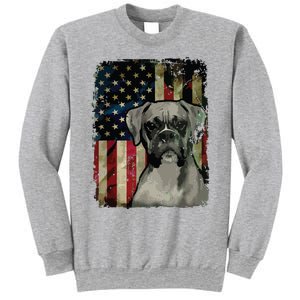 Boxer Dog 4th Of July American Flag Patriotic Sweatshirt