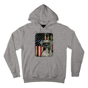 Boxer Dog 4th Of July American Flag Patriotic Tall Hoodie