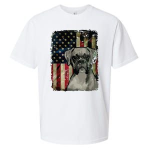 Boxer Dog 4th Of July American Flag Patriotic Sueded Cloud Jersey T-Shirt