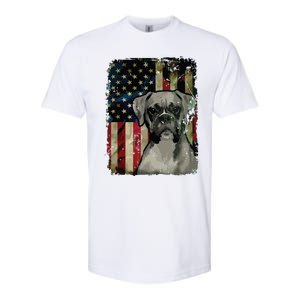 Boxer Dog 4th Of July American Flag Patriotic Softstyle CVC T-Shirt