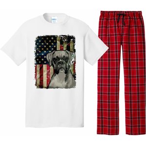 Boxer Dog 4th Of July American Flag Patriotic Pajama Set