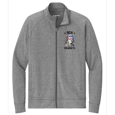 Ben Drankin 4th of July Benjamin Franklin American Flag Stretch Full-Zip Cadet Jacket