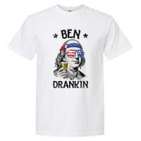 Ben Drankin 4th of July Benjamin Franklin American Flag Garment-Dyed Heavyweight T-Shirt