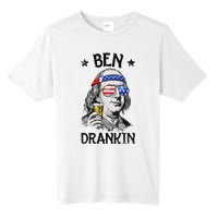 Ben Drankin 4th of July Benjamin Franklin American Flag Tall Fusion ChromaSoft Performance T-Shirt