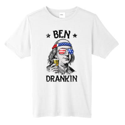 Ben Drankin 4th of July Benjamin Franklin American Flag Tall Fusion ChromaSoft Performance T-Shirt