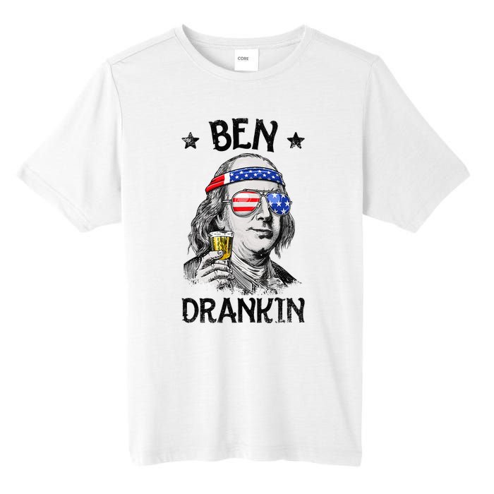 Ben Drankin 4th of July Benjamin Franklin American Flag Tall Fusion ChromaSoft Performance T-Shirt