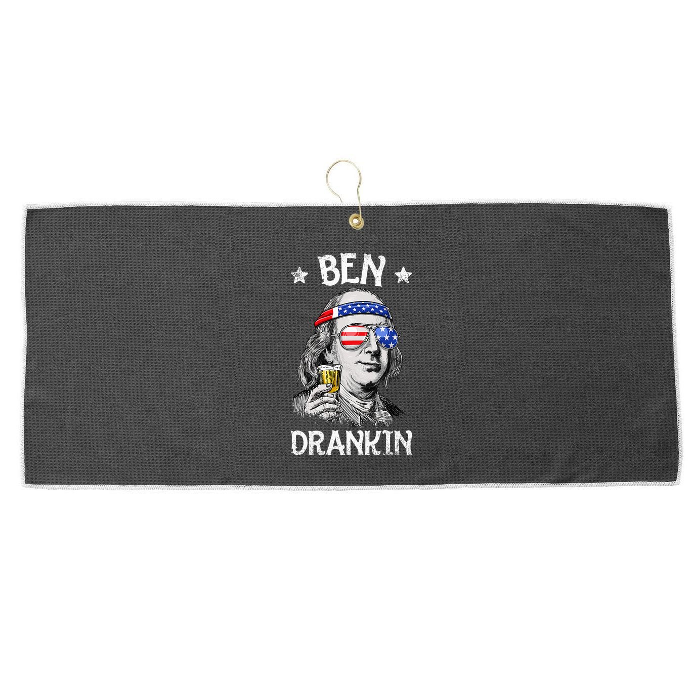 Ben Drankin 4th Of July Benjamin Franklin Women Usa Flag Large Microfiber Waffle Golf Towel