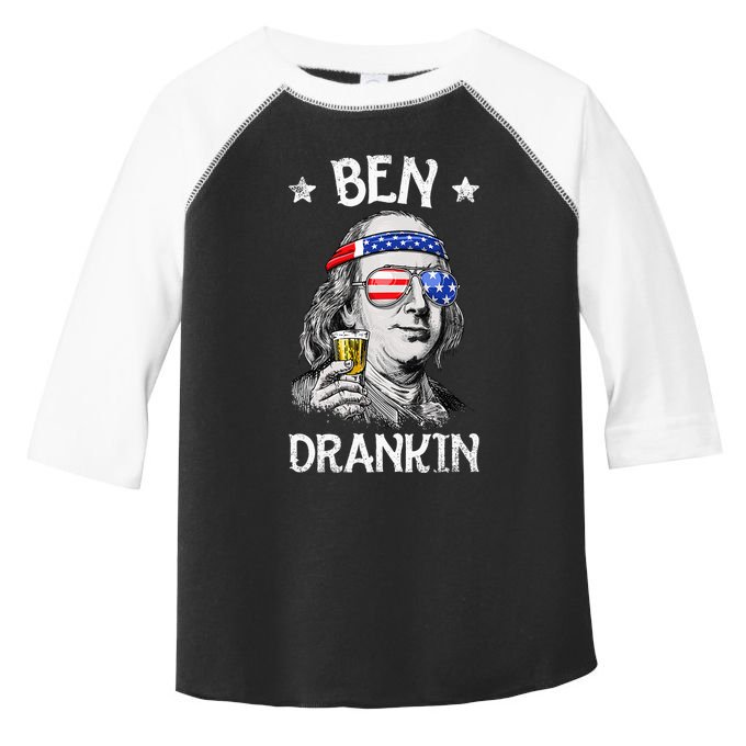 Ben Drankin 4th Of July Benjamin Franklin Women Usa Flag Toddler Fine Jersey T-Shirt
