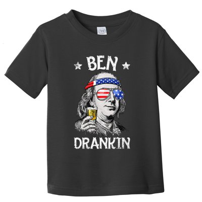 Ben Drankin 4th Of July Benjamin Franklin Women Usa Flag Toddler T-Shirt