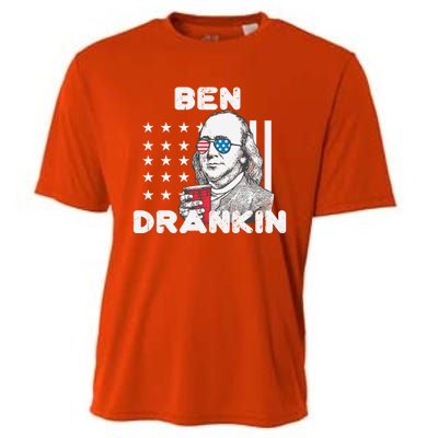 Ben Drankin 4th Of July Patriotic Funny Benjamin Franklin Meaningful Gift Cooling Performance Crew T-Shirt