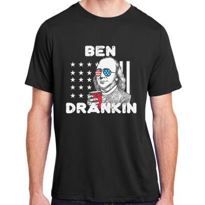 Ben Drankin 4th Of July Patriotic Funny Benjamin Franklin Meaningful Gift Adult ChromaSoft Performance T-Shirt