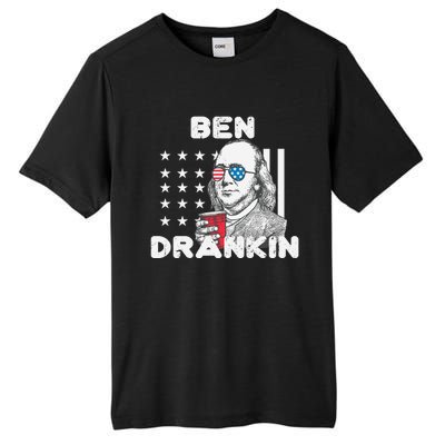 Ben Drankin 4th Of July Patriotic Funny Benjamin Franklin Meaningful Gift Tall Fusion ChromaSoft Performance T-Shirt