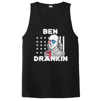 Ben Drankin 4th Of July Patriotic Funny Benjamin Franklin Meaningful Gift PosiCharge Competitor Tank